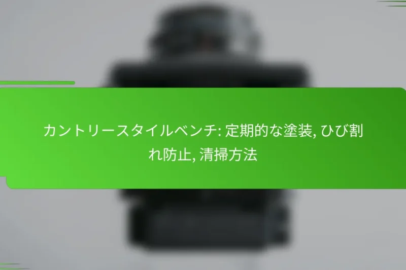カントリースタイルベンチ: 定期的な塗装, ひび割れ防止, 清掃方法